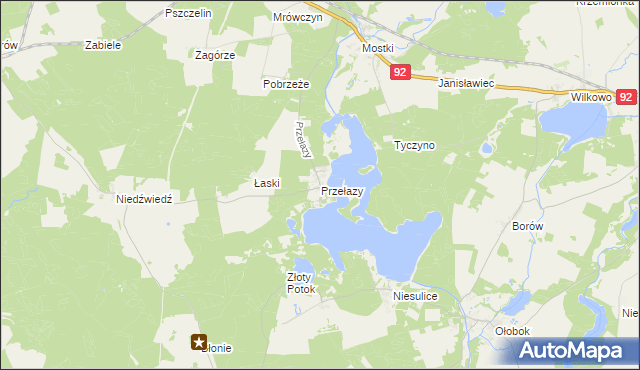 mapa Przełazy, Przełazy na mapie Targeo