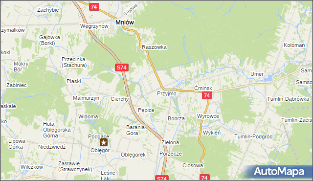 mapa Przyjmo, Przyjmo na mapie Targeo