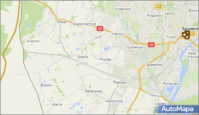 mapa Przylep, Przylep na mapie Targeo