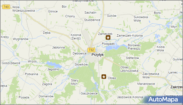 mapa Przytyk, Przytyk na mapie Targeo