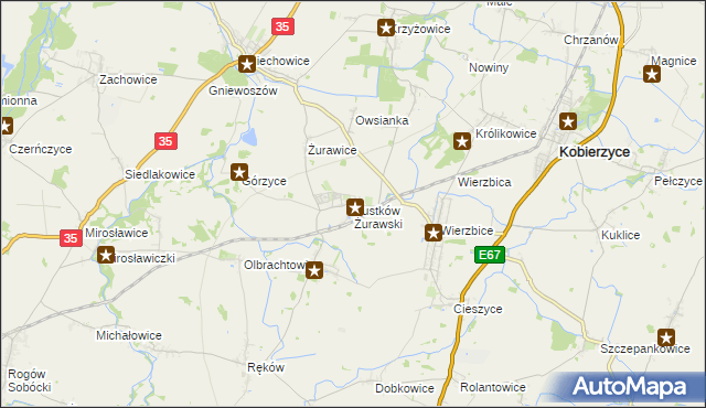 mapa Pustków Żurawski, Pustków Żurawski na mapie Targeo