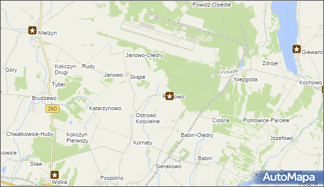 mapa Radłowo gmina Strzałkowo, Radłowo gmina Strzałkowo na mapie Targeo