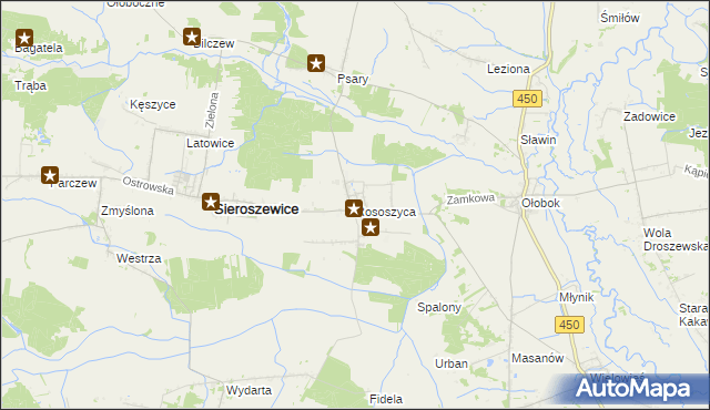 mapa Rososzyca, Rososzyca na mapie Targeo