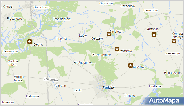 mapa Rozmarynów, Rozmarynów na mapie Targeo