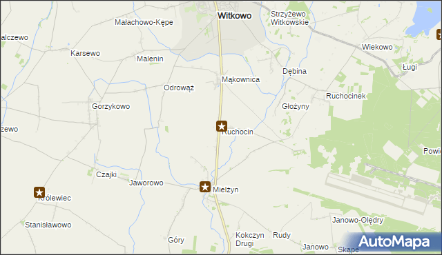 mapa Ruchocin, Ruchocin na mapie Targeo