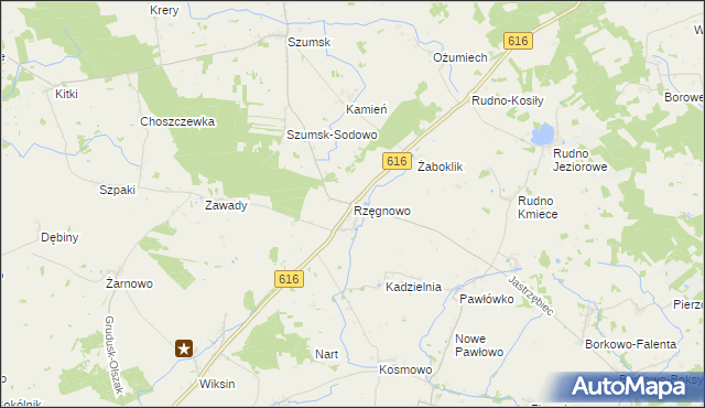 mapa Rzęgnowo, Rzęgnowo na mapie Targeo