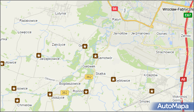 mapa Samotwór, Samotwór na mapie Targeo