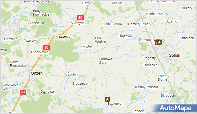 mapa Sarnowa Góra, Sarnowa Góra na mapie Targeo