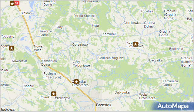 mapa Siedliska-Bogusz, Siedliska-Bogusz na mapie Targeo