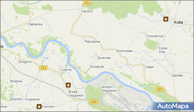 mapa Skidniów, Skidniów na mapie Targeo
