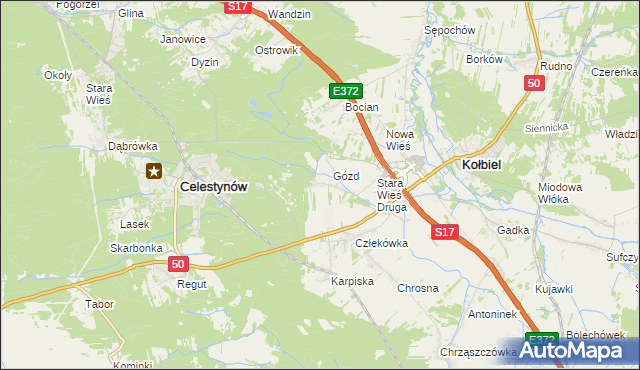 mapa Skorupy, Skorupy na mapie Targeo