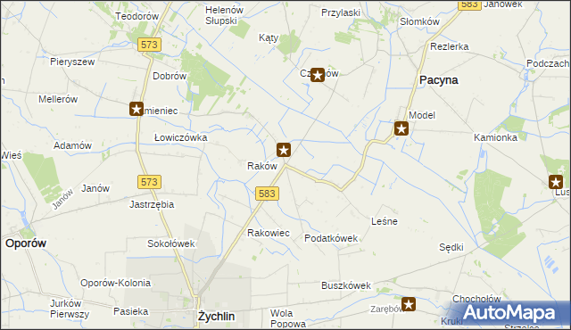 mapa Skrzeszewy, Skrzeszewy na mapie Targeo