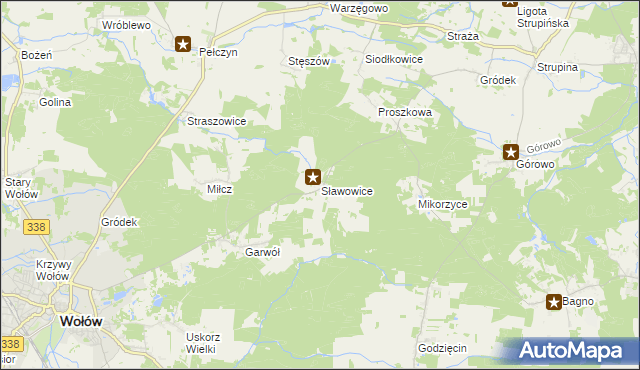 mapa Sławowice, Sławowice na mapie Targeo