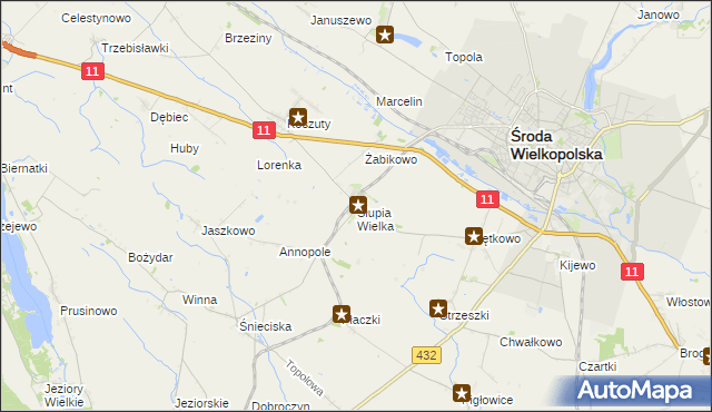 mapa Słupia Wielka, Słupia Wielka na mapie Targeo