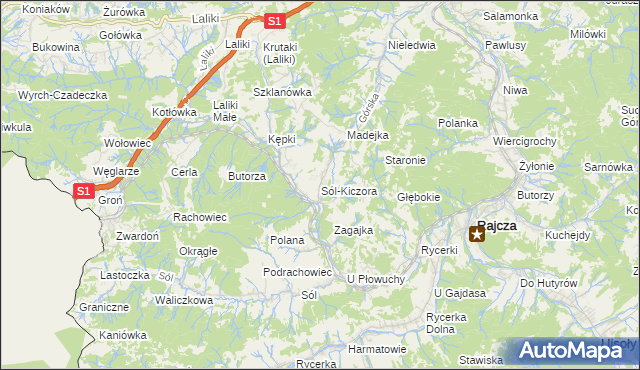 mapa Sól-Kiczora, Sól-Kiczora na mapie Targeo