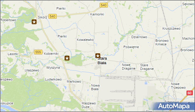 mapa Stara Biała, Stara Biała na mapie Targeo