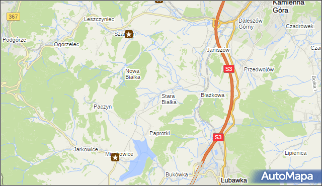 mapa Stara Białka, Stara Białka na mapie Targeo