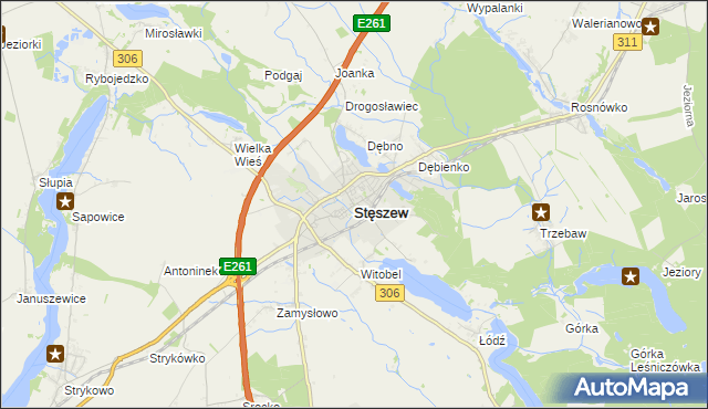 mapa Stęszew, Stęszew na mapie Targeo