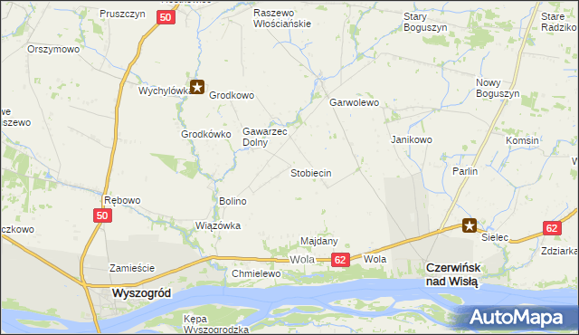 mapa Stobiecin, Stobiecin na mapie Targeo