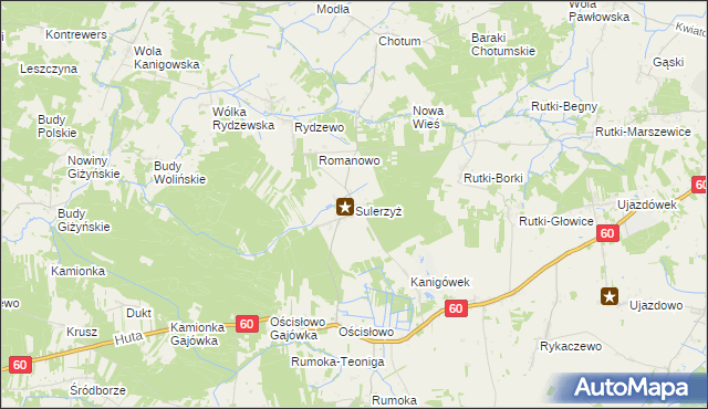 mapa Sulerzyż, Sulerzyż na mapie Targeo