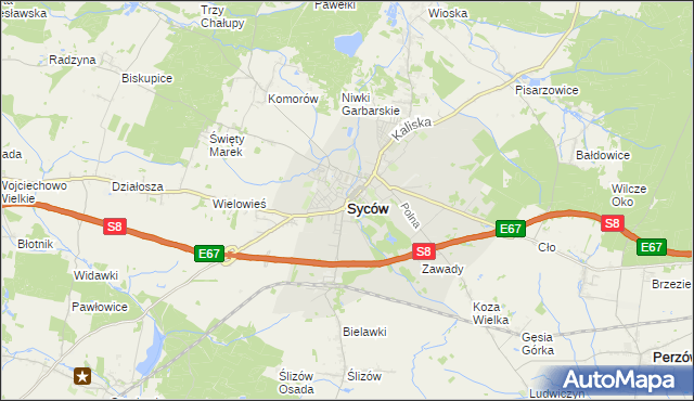 mapa Syców, Syców na mapie Targeo