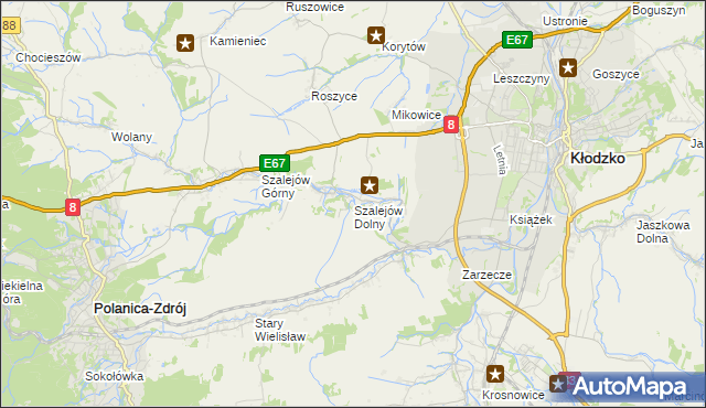 mapa Szalejów Dolny, Szalejów Dolny na mapie Targeo