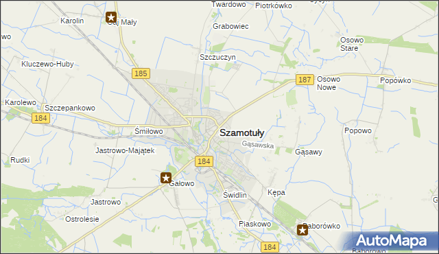 mapa Szamotuły, Szamotuły na mapie Targeo