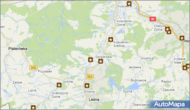 mapa Szyszkowa, Szyszkowa na mapie Targeo