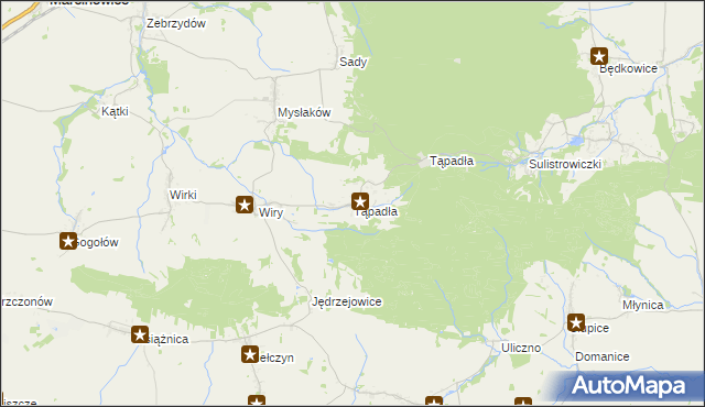 mapa Tąpadła, Tąpadła na mapie Targeo