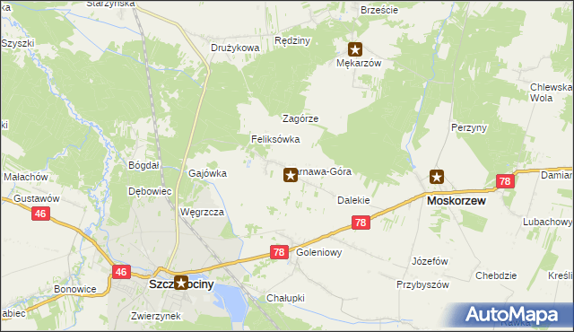 mapa Tarnawa-Góra, Tarnawa-Góra na mapie Targeo