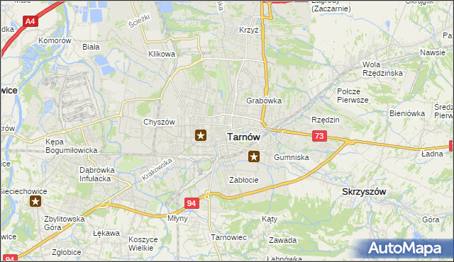 mapa Tarnów, Tarnów na mapie Targeo