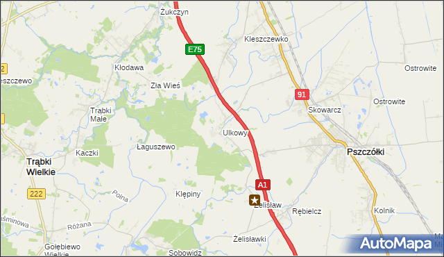 mapa Ulkowy, Ulkowy na mapie Targeo