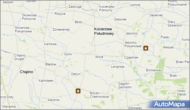 mapa Wicie gmina Kocierzew Południowy, Wicie gmina Kocierzew Południowy na mapie Targeo