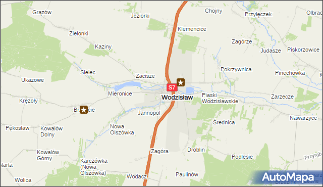 mapa Wodzisław, Wodzisław na mapie Targeo