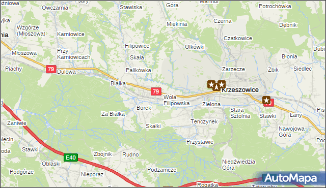 mapa Wola Filipowska, Wola Filipowska na mapie Targeo