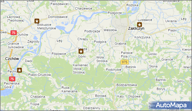 mapa Wola Stróska, Wola Stróska na mapie Targeo