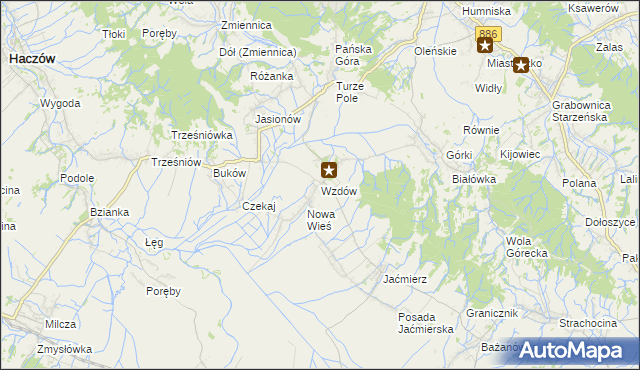 mapa Wzdów, Wzdów na mapie Targeo