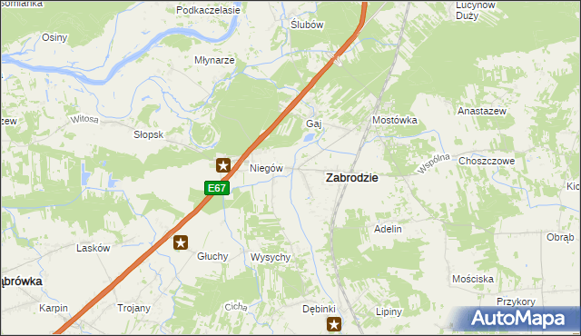 mapa Zazdrość gmina Zabrodzie, Zazdrość gmina Zabrodzie na mapie Targeo