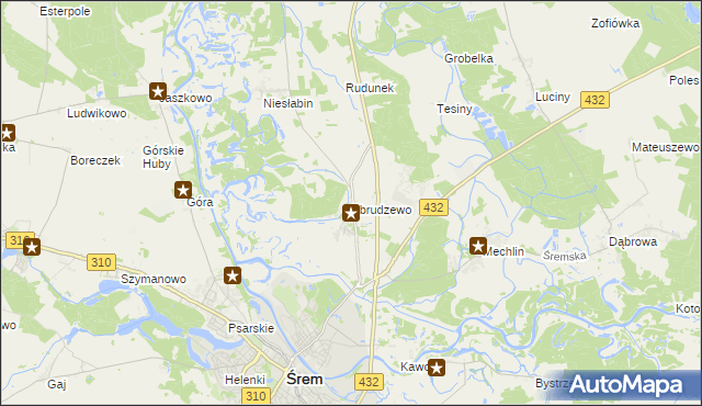 mapa Zbrudzewo, Zbrudzewo na mapie Targeo