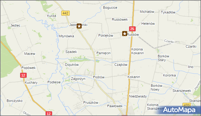 mapa Żegocin gmina Blizanów, Żegocin gmina Blizanów na mapie Targeo