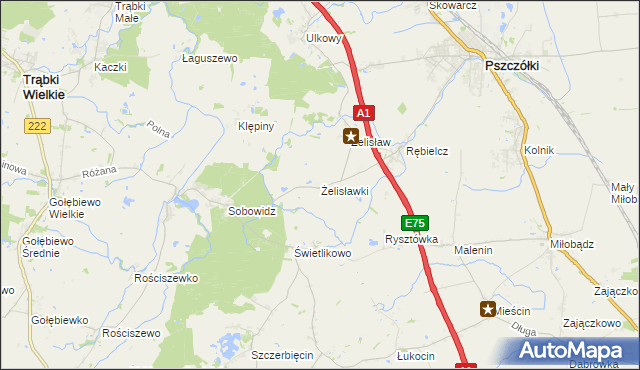 mapa Żelisławki, Żelisławki na mapie Targeo