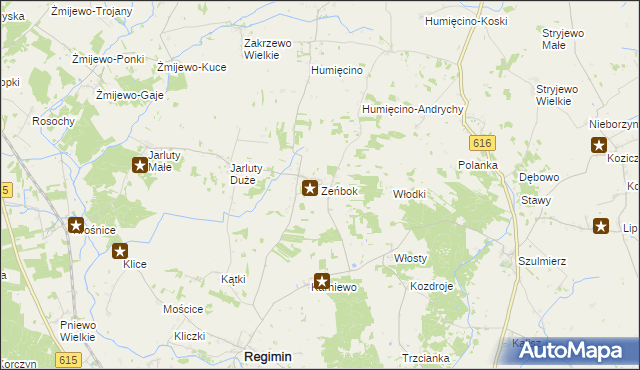 mapa Zeńbok, Zeńbok na mapie Targeo