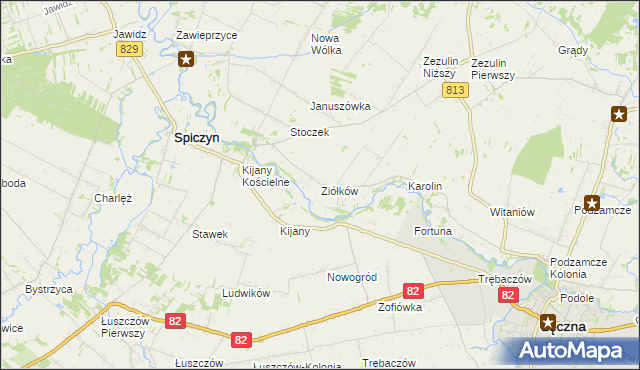 mapa Ziółków, Ziółków na mapie Targeo