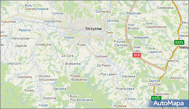 mapa Godowa, Godowa na mapie Targeo