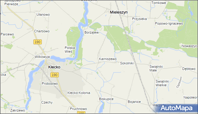 mapa Karniszewo, Karniszewo na mapie Targeo