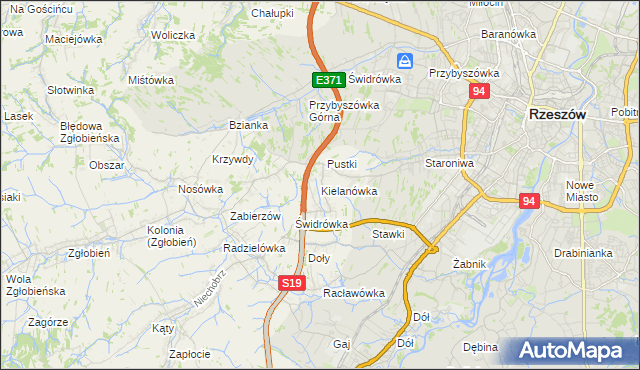 mapa Kielanówka, Kielanówka na mapie Targeo