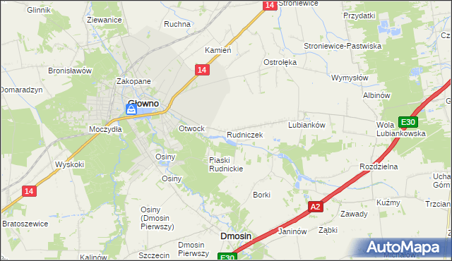 mapa Rudniczek, Rudniczek na mapie Targeo