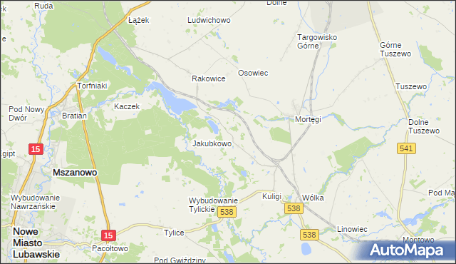 mapa Zajączkowo gmina Grodziczno, Zajączkowo gmina Grodziczno na mapie Targeo