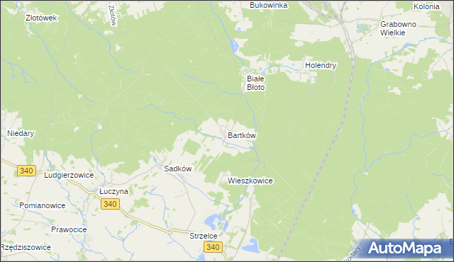 mapa Bartków gmina Dobroszyce, Bartków gmina Dobroszyce na mapie Targeo