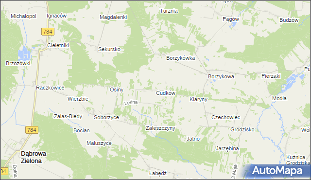 mapa Cudków, Cudków na mapie Targeo